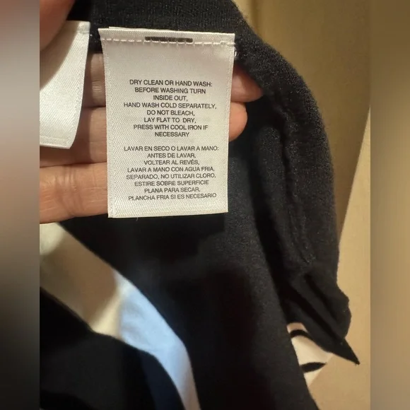 Anne Klein Black/Off White Striped Open Front Sweater Size M - Picture 6 of 8